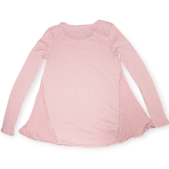 Anthropologie Eri + Ali Visto Crochet Thermal Top Small Pink - Picture 11 of 15